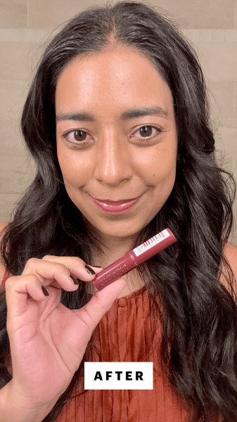 Foresto after applying the Clinique Almost Lipstick